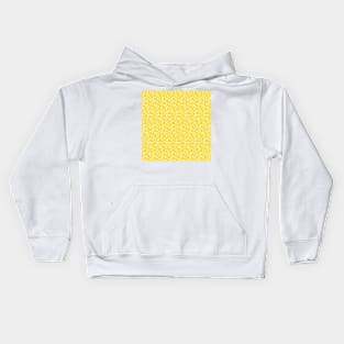 Dalmatian Dots Pattern, yellow and grey Kids Hoodie